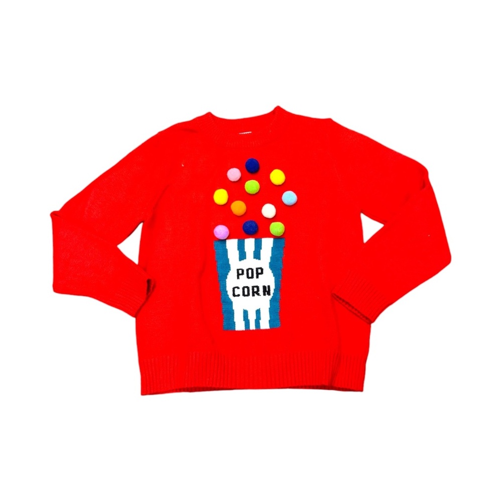 Lola + The Boys Red Popcorn Sweater